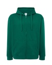 Bluza Meska z Kapturem i Zamkiem Szczotkowana Mieszanka JHK422 - Kelly Green