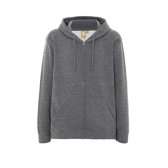 Bluza z Kapturem Klasyczna Organiczna Bawelna Poliester Recykling JHK425 - Dark Grey Melange