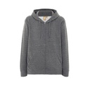 Bluza z Kapturem Klasyczna Organiczna Bawelna Poliester Recykling JHK425 - Dark Grey Melange
