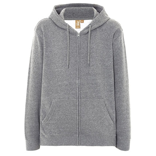 Bluza z Kapturem Klasyczna Organiczna Bawelna Poliester Recykling JHK425 - Grey Melange