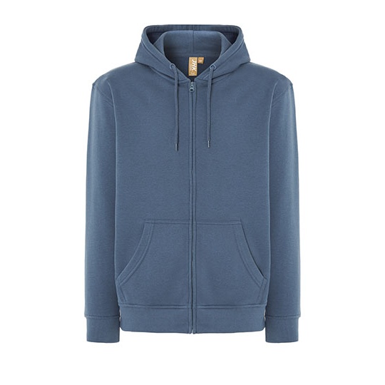 Bluza z Kapturem Klasyczna Organiczna Bawelna Poliester Recykling JHK425 - Steel Blue