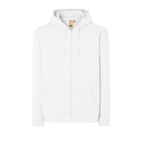 Bluza z Kapturem Klasyczna Organiczna Bawelna Poliester Recykling JHK425 - White