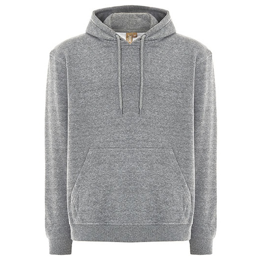 Bluza Unisex z Kapturem Organiczna Bawelna Poliester Recykling JHK426 - Grey Melange