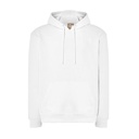 Bluza Unisex z Kapturem Organiczna Bawelna Poliester Recykling JHK426 - White