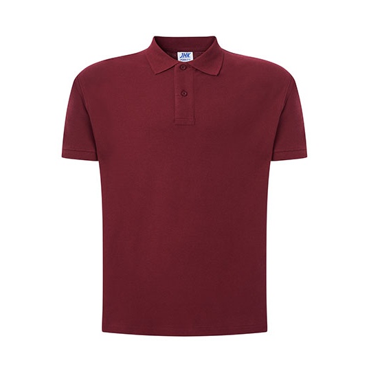 Koszulka Polo Klasyczna Bawelniana Pika JHK510 - Burgundy
