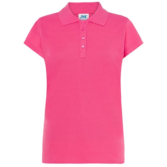 Damska koszulka polo Slim z krótkim rękawem JHK511 - Azalea