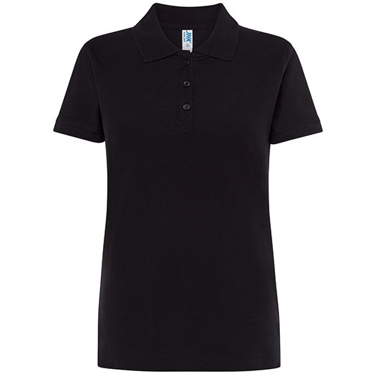 Koszulka Polo Damska Slim Bawelniana Pique JHK511 - Black