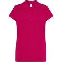 Koszulka Polo Damska Slim Bawelniana Pique JHK511 - Fuchsia