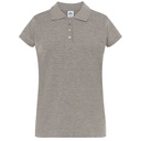Koszulka Polo Damska Slim Bawelniana Pique JHK511 - Grey Melange
