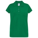Koszulka Polo Damska Slim Bawelniana Pique JHK511 - Kelly Green