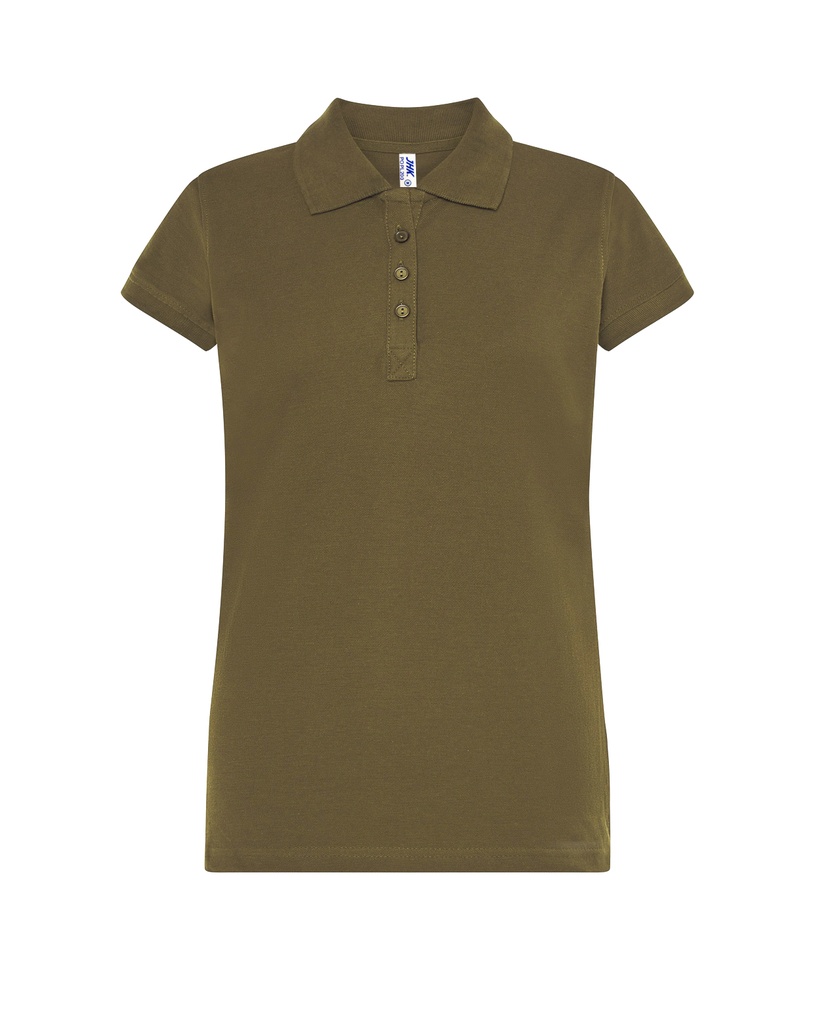 Koszulka Polo Damska Slim Bawełniana Pique JHK511 - Khaki