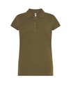 Koszulka Polo Damska Slim Bawełniana Pique JHK511 - Khaki