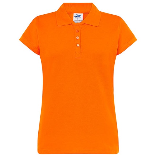 Koszulka Polo Damska Slim Bawelniana Pique JHK511 - Orange