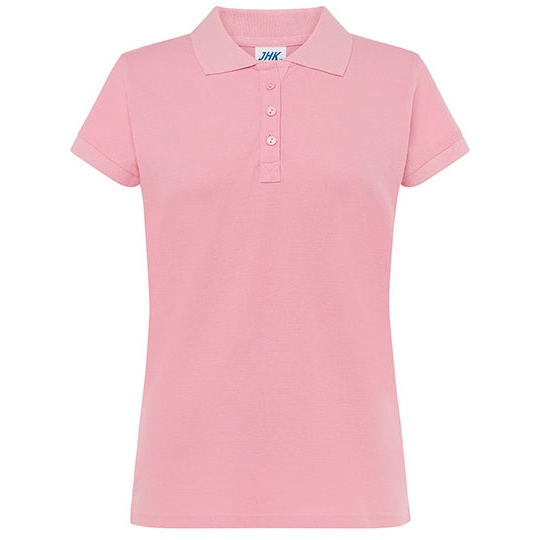Koszulka Polo Damska Slim Bawelniana Pique JHK511 - Pink