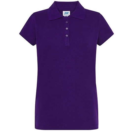 Koszulka Polo Damska Slim Bawelniana Pique JHK511 - Purple