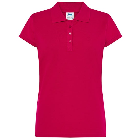 Koszulka Polo Damska Slim Bawelniana Pique JHK511 - Raspberry