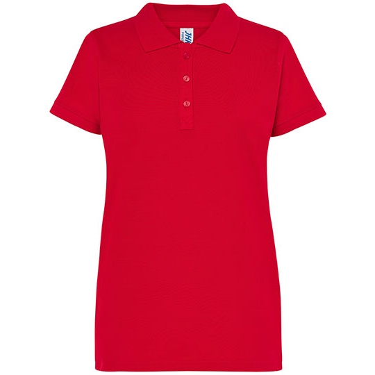 Koszulka Polo Damska Slim Bawełniana Pique JHK511 - Red