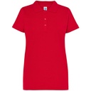 Koszulka Polo Damska Slim Bawelniana Pique JHK511 - Red