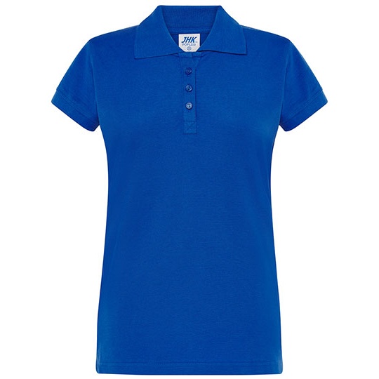 Koszulka Polo Damska Slim Bawelniana Pique JHK511 - Royal Blue