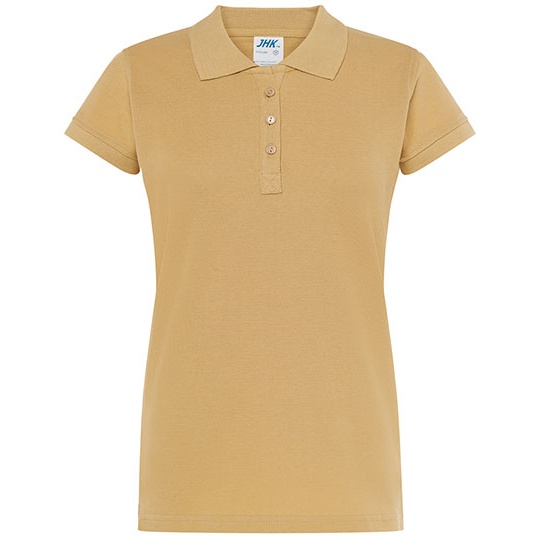 Koszulka Polo Damska Slim Bawelniana Pique JHK511 - Sand