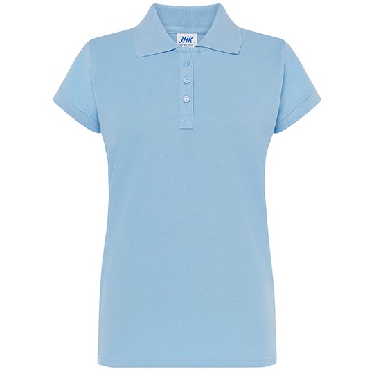 Koszulka Polo Damska Slim Bawelniana Pique JHK511 - Sky
