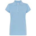 Damska koszulka polo Slim JHK511 - Sky