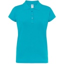 Koszulka Polo Damska Slim Bawelniana Pique JHK511 - Turquoise