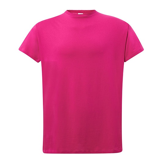 Damski T-Shirt Slim Bawelniany JHK601 - Fuchsia