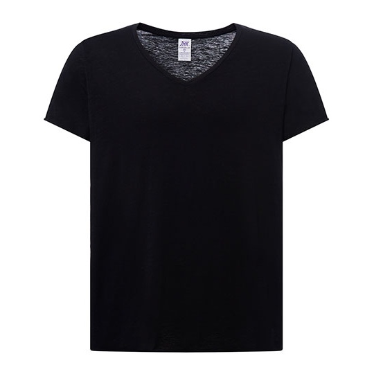 T-shirt Damski Klasyczny Bawelna Slub JHK603 - Black