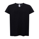 Damski t-shirt slim z dekoltem V JHK604 - Black