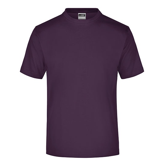 T-shirt Klasyczny Bawelniany JN001 - Aubergine