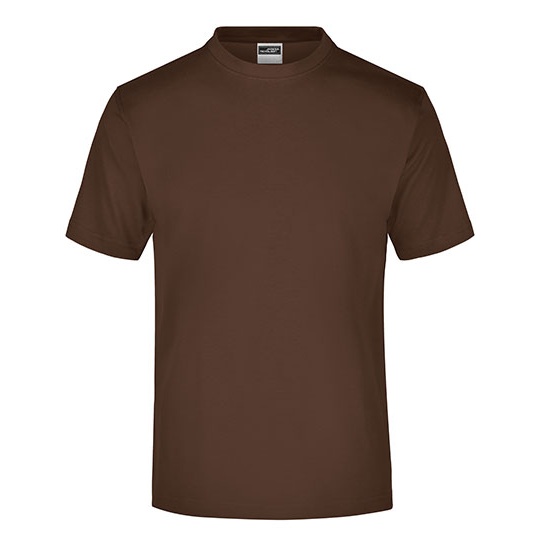 T-shirt Klasyczny Bawelniany JN001 - Brown