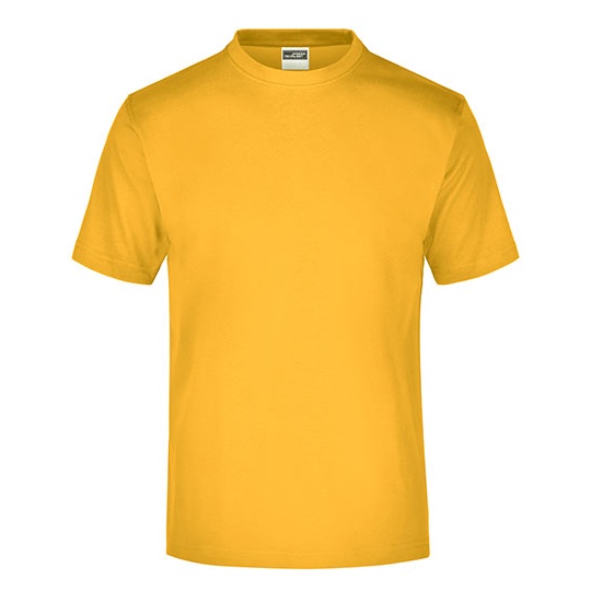 T-shirt Klasyczny Bawelniany JN001 - Gold Yellow