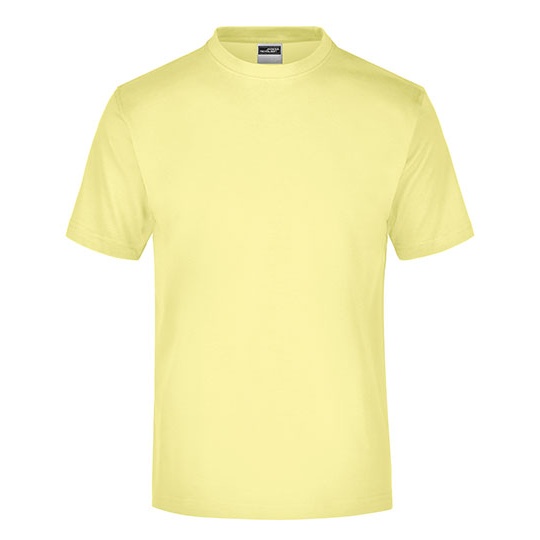 T-shirt Klasyczny Bawelniany JN001 - Light Yellow