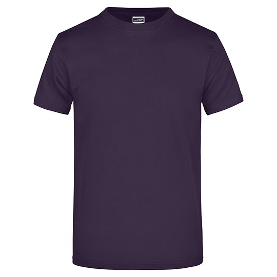 T-shirt Klasyczny Bawelniany JN002 - Aubergine