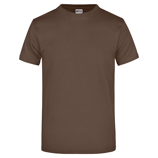 T-shirt Klasyczny Bawelniany JN002 - Brown