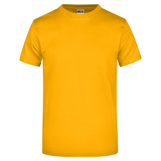 T-shirt Klasyczny Bawelniany JN002 - Gold Yellow