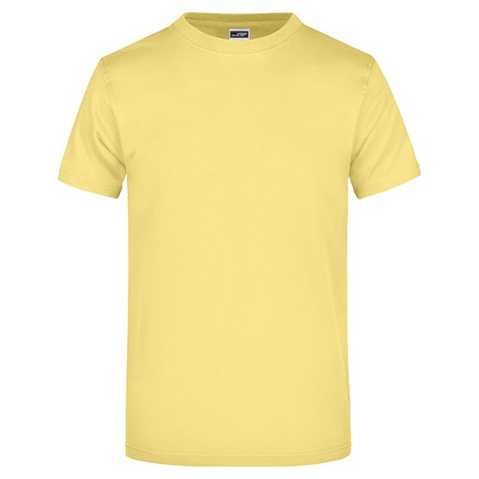T-shirt Klasyczny Bawelniany JN002 - Light Yellow