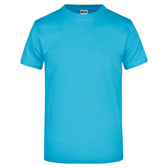 T-shirt Klasyczny Bawelniany JN002 - Turquoise