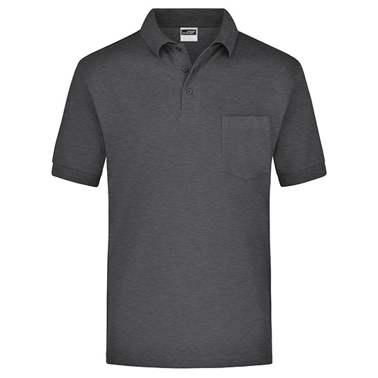Koszulka Polo Meska Melange JN026 - Anthracite Melange