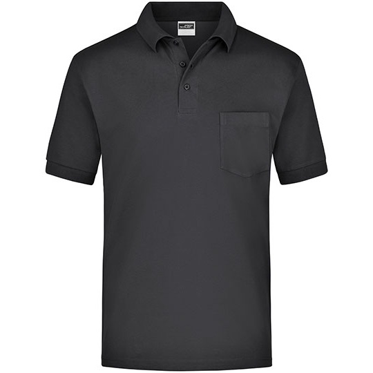 Polo z Tkaniny Piqué JN026 - Black