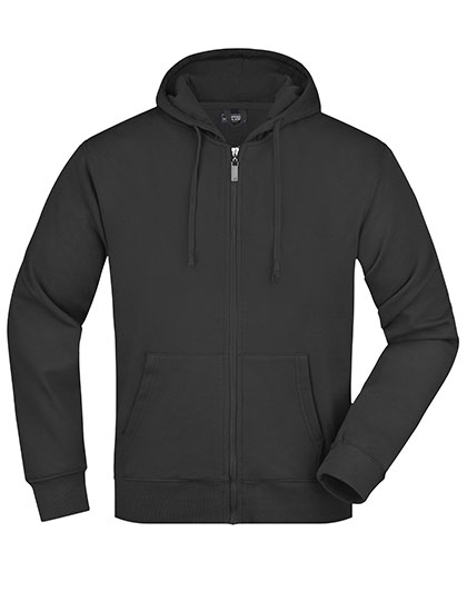Bluza z kapturem Męska Rozpinana Bawełniana JN042 - Black