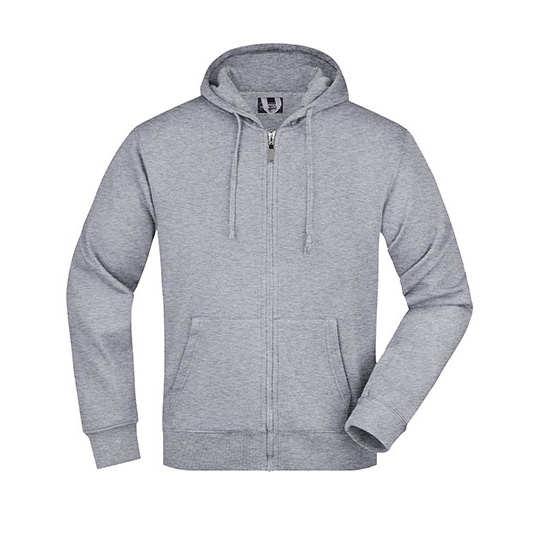 Bluza z kapturem Meska Rozpinana Bawelniana JN042 - Grey Heather