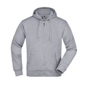 Bluza z kapturem Meska Rozpinana Bawelniana JN042 - Grey Heather