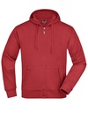 Bluza z kapturem Męska Rozpinana Bawełniana JN042 - Red
