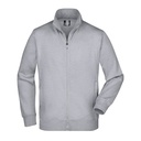Kurtka Męska Z Zamkiem Polarowa JN046 - Grey Heather