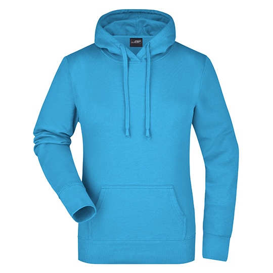Bluza Damska z Kapturem Komfortowa JN051 - Turquoise