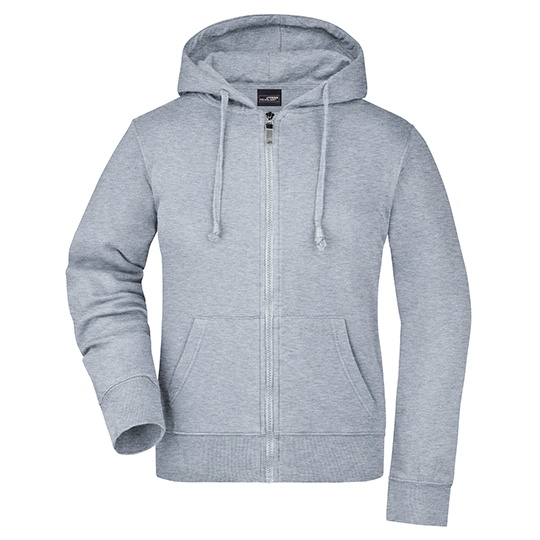 Bluza Damska Rozpinana Bawelniana z Kapturem JN053 - Grey Heather