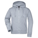 Bluza Damska Rozpinana Bawełniana z Kapturem JN053 - Grey Heather