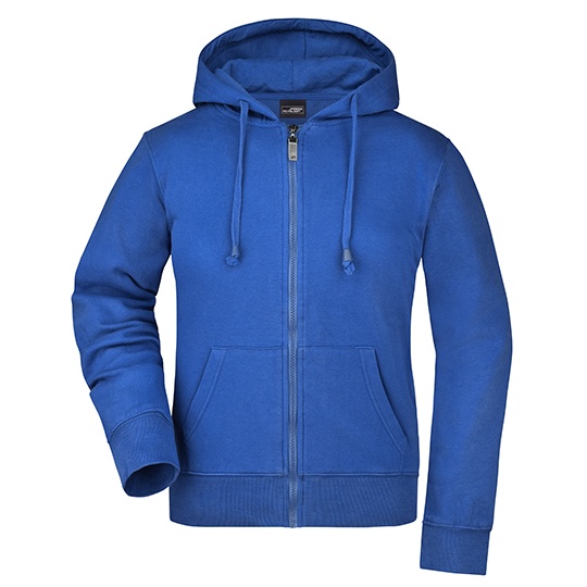 Bluza Damska Rozpinana Bawelniana z Kapturem JN053 - Royal